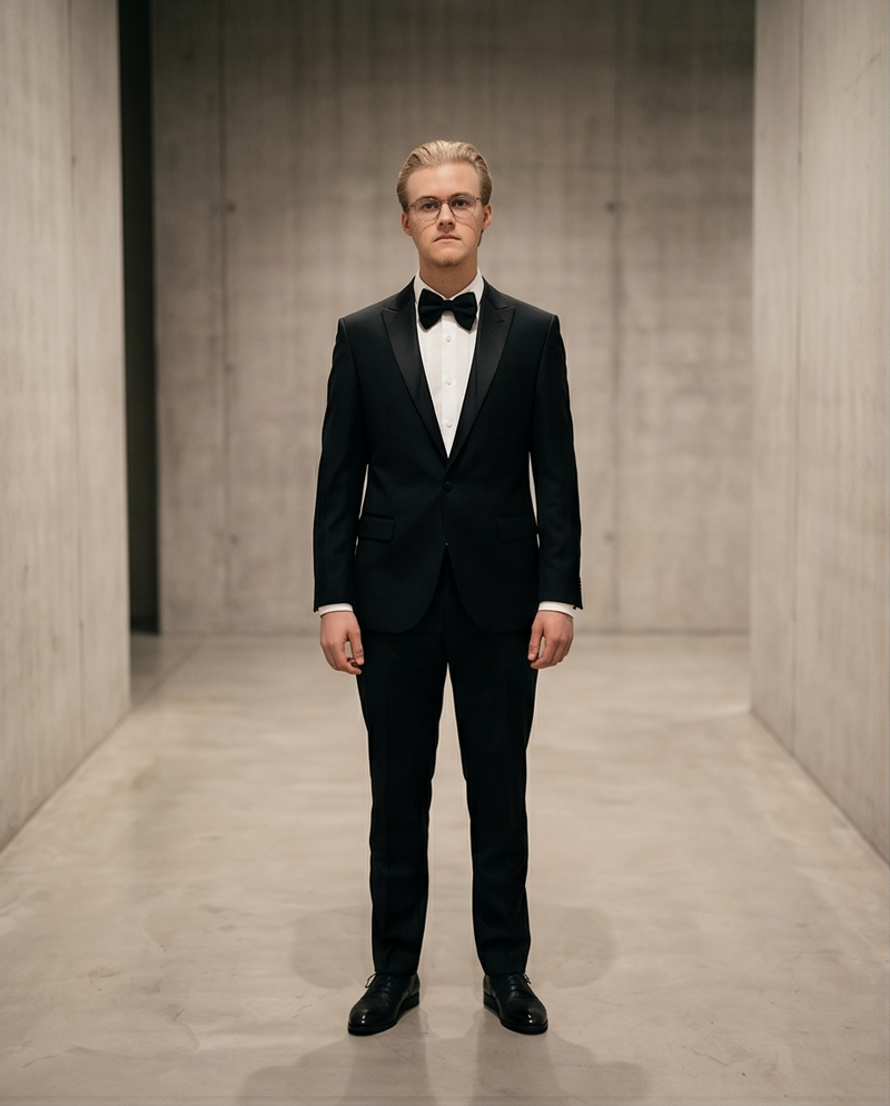 Gianni and Armando Herren Smoking mit Spitzkragen – Einreihig, Slim Fit, aus Wolle
