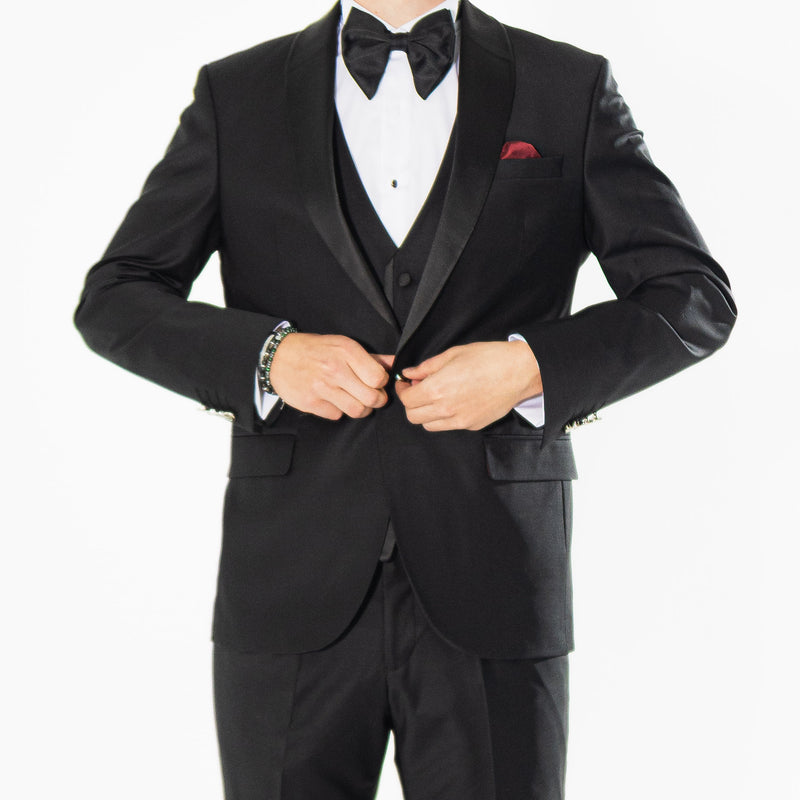 Gianni and Armando Schalkragen Herren Smoking aus Wolle – Slim Fit