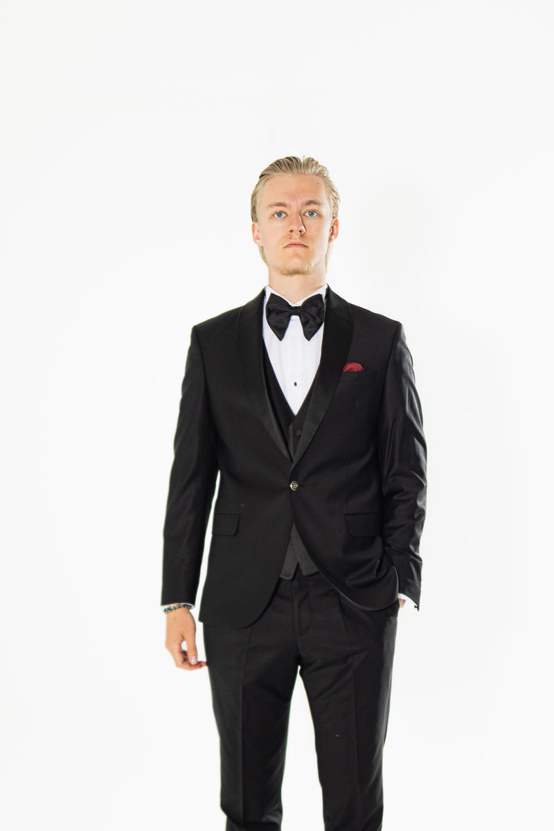 Gianni and Armando Schalkragen Herren Smoking aus Wolle – Slim Fit
