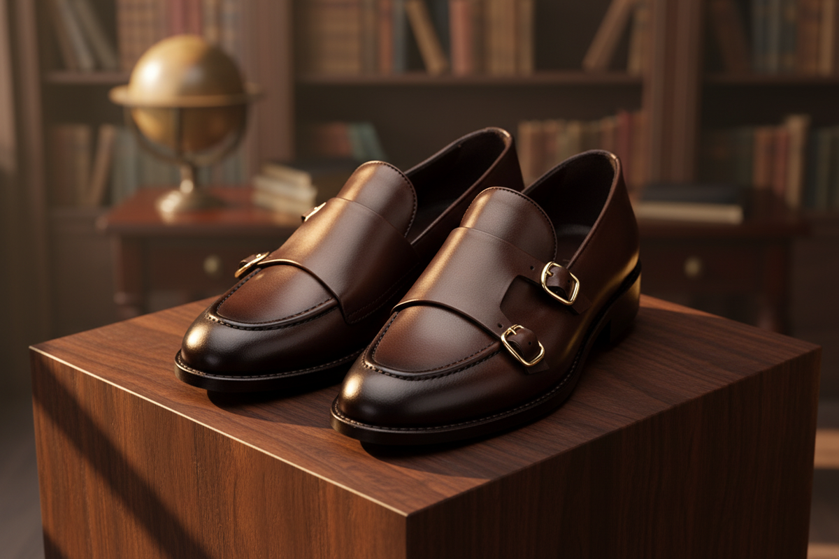 Schuhkarton des Double Monk Schuhes – hochwertiges Verpackungsdesign