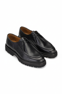 Gianni und Armando Boots à lacets en cuir souple noir
