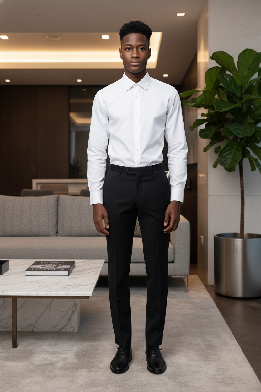 Chemise avec le logo de la marque Gianni & Armando sur l'étiquette, 100 % coton