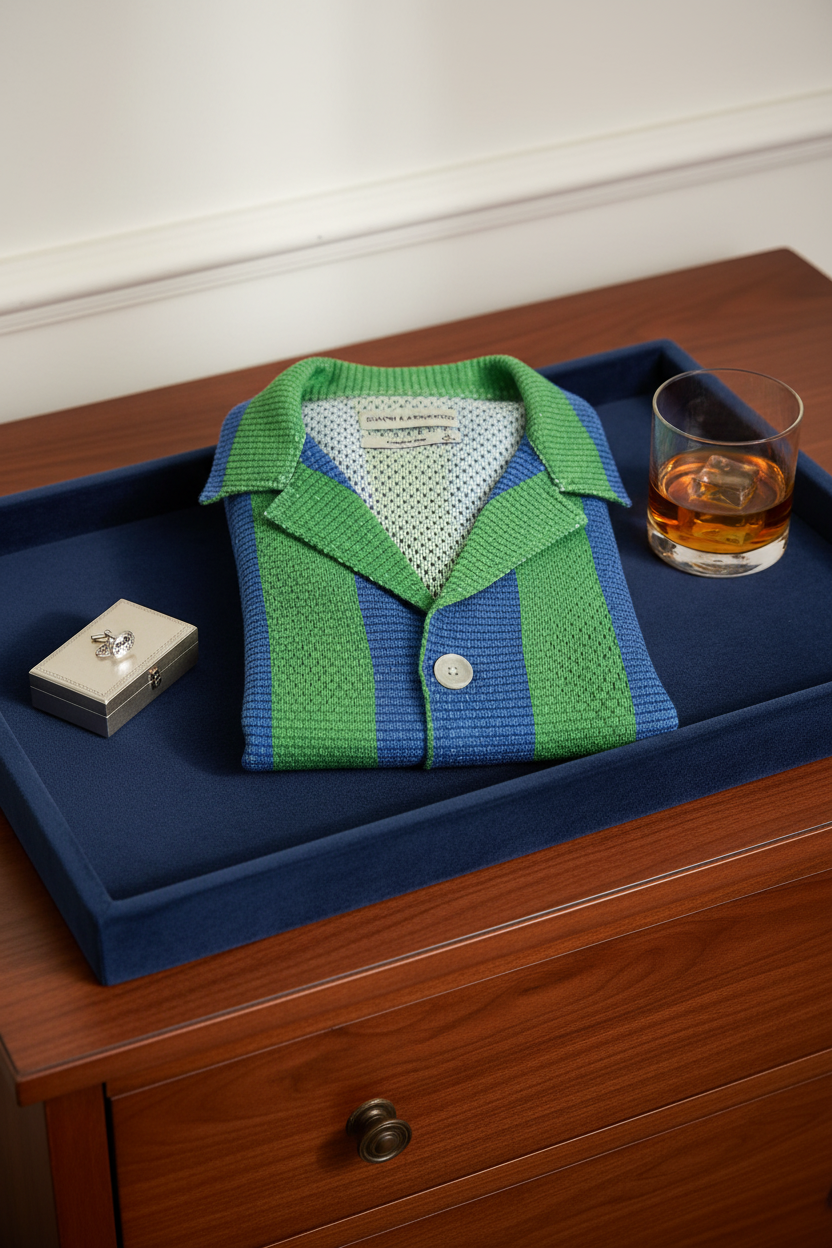 Modèle portant la chemise homme dans un cadre de bureau décontracté.