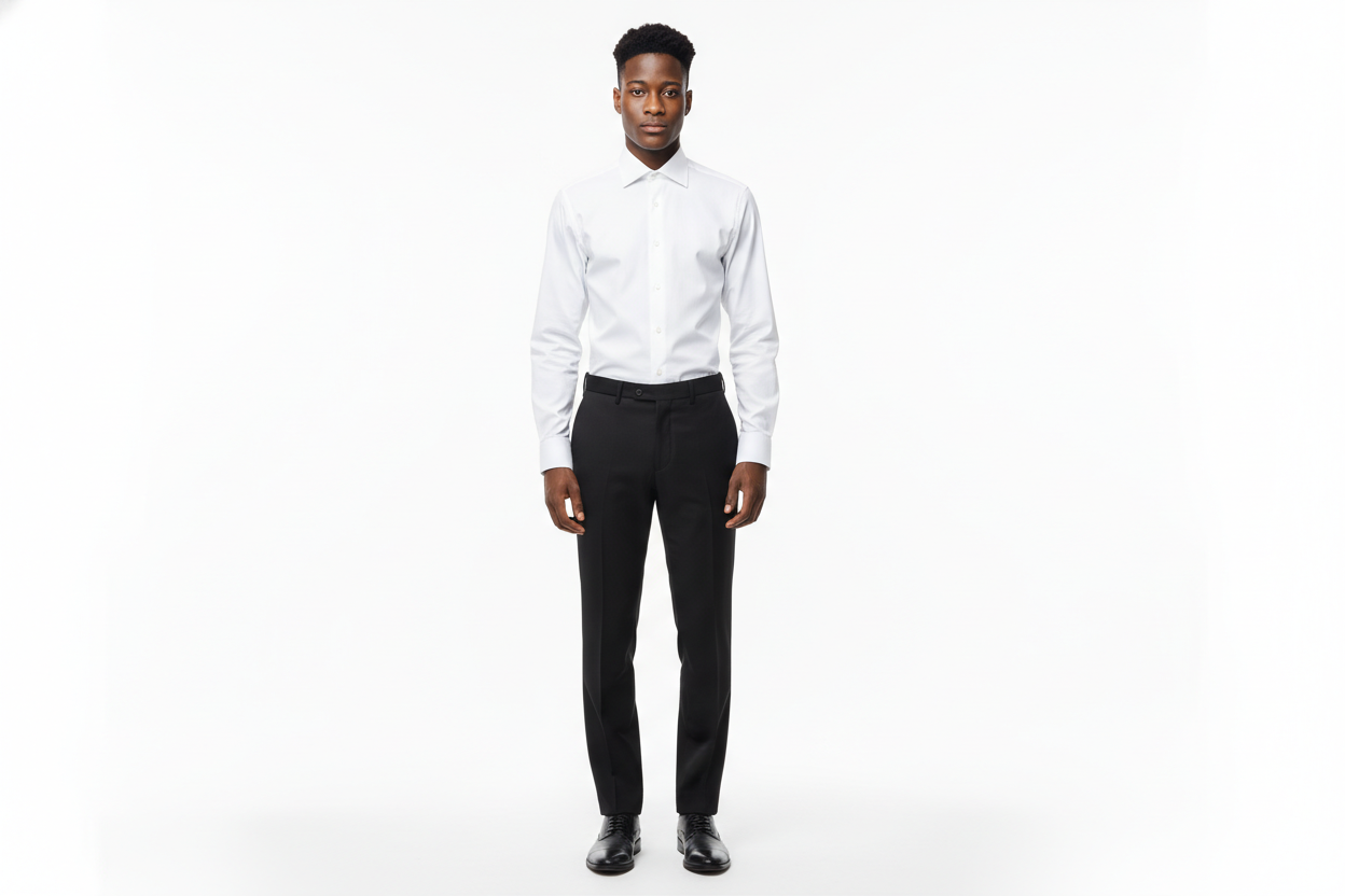 Hemd getragen von Modell im Business‑Look