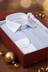 Detail des Kent-Kragens im Slim Fit Businesshemd – klare Linien