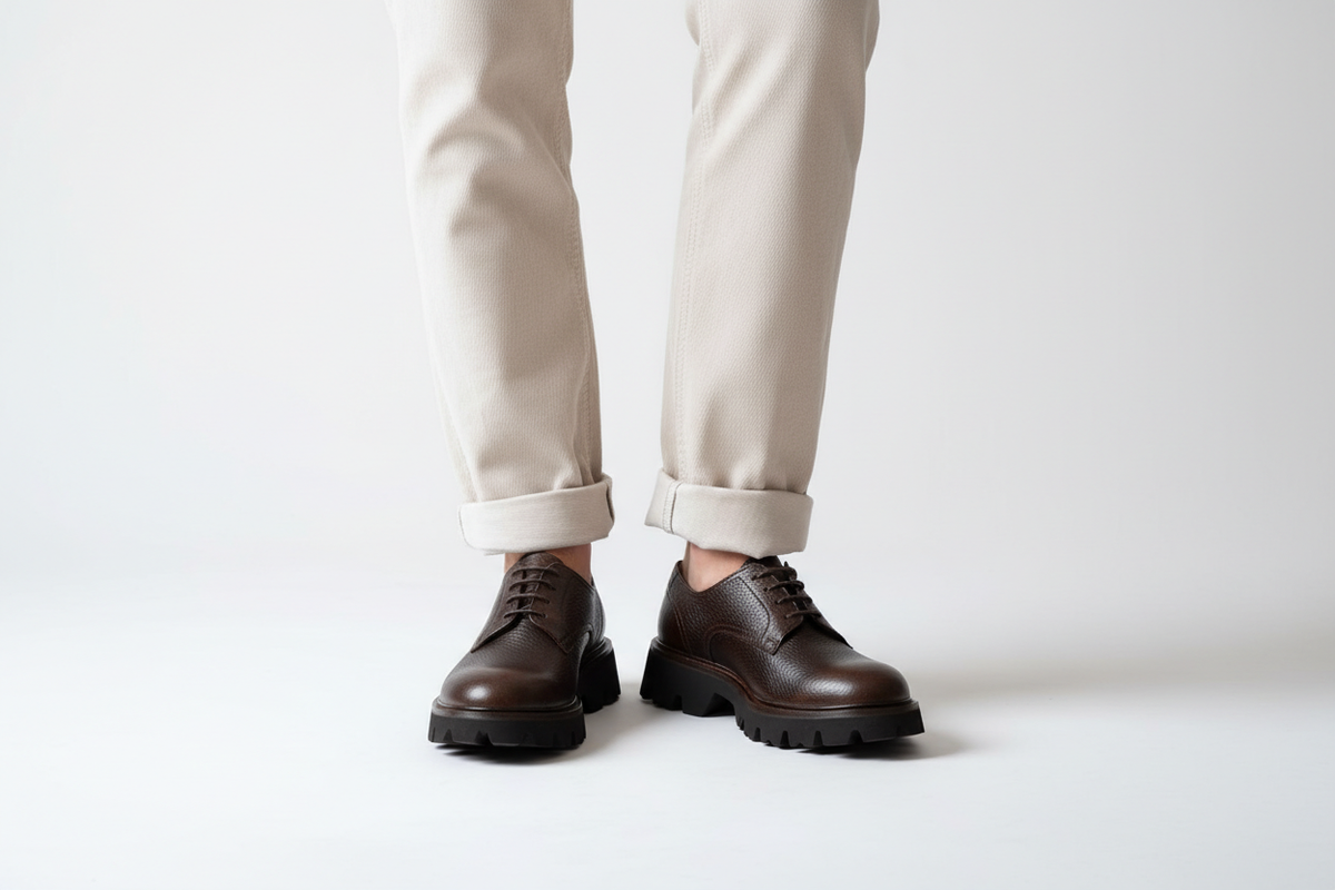 Detailaufnahme der Innenausstattung aus echtem Leder – weicher, atmungsaktiver Innenfutter.