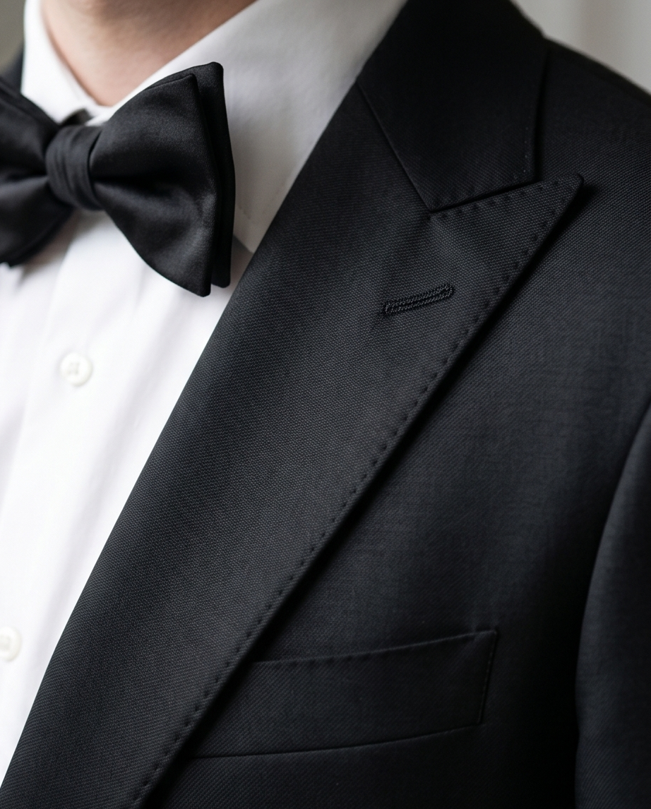 Gianni and Armando Smoking homme avec col pointu – une seule boutonnière, coupe slim fit, en laine