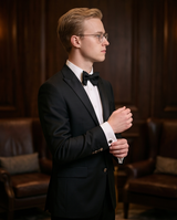 Gianni and Armando Herren Smoking mit Spitzkragen – Einreihig, Slim Fit, aus  Wolle