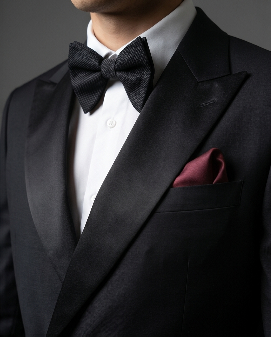 Gianni and Armando Smoking homme noir Slim Fit à double boutonnage en laine
