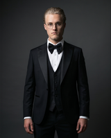 Gianni and Armando Herren Smoking mit Spitzkragen – Einreihig, Slim Fit, aus  Wolle