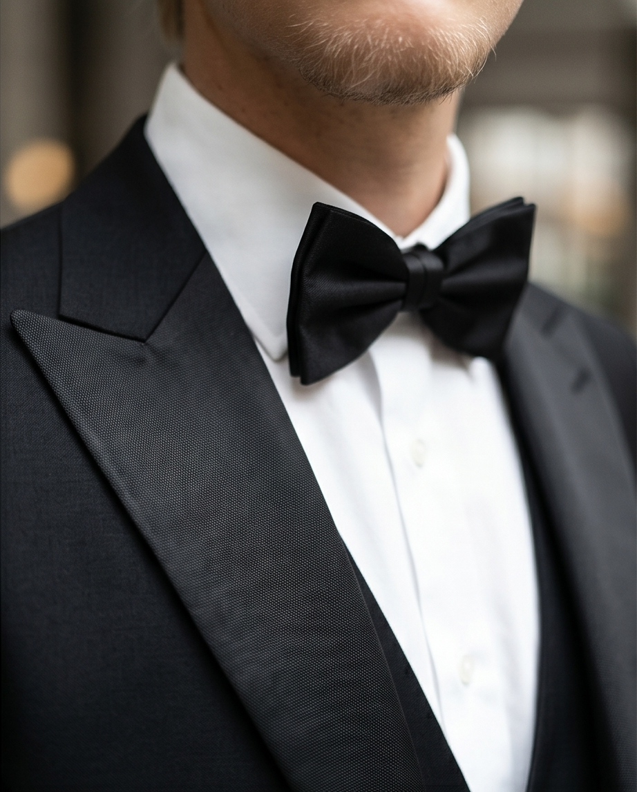 Gianni and Armando Smoking homme avec col pointu – une seule boutonnière, coupe slim fit, en laine