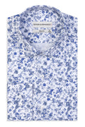 Chemise Slim-Fit à motif floral 100 % coton satiné.