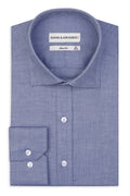Slim Fit Original Business Hemd in blau unifarben  Oxford-Gewebe aus 100 % Baumwolle.