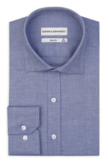 Slim Fit Original Business Hemd in blau unifarben  Oxford-Gewebe aus 100 % Baumwolle.