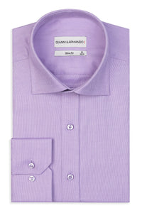 Slim Fit Original Business Hemd in Rosa unifarben Oxford-Gewebe aus 100 % Baumwolle.