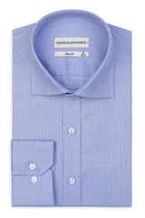 Slim Fit Original Business Hemd in Hellblau unifarben Oxford-Gewebe aus 100 % Baumwolle.