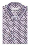 Slim-Fit Hemd mit Muster 100 % Satinierte Baumwolle.