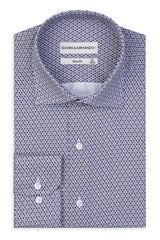 Slim-Fit Hemd mit muster 100 % Satinierte Baumwolle.
