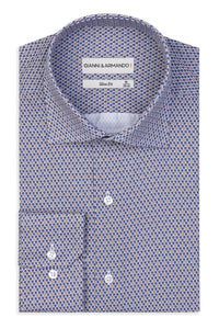 Slim-Fit Hemd mit muster 100 % Satinierte Baumwolle.