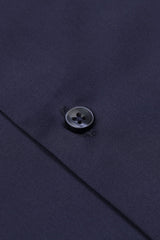 Gianni & Armando Logo auf dem Produktetikett des Navy-Blau Slim Fit Hemdes