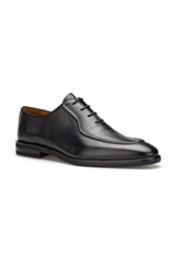 Interior view showing the cushioned lining of Gianni & Armando black business shoes
