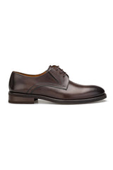 Detailaufnahme der EVA-Sohle des Braun Business-Schuhe