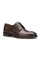 Innenansicht des Braun Business-Schuhe mit weichem Echtleder