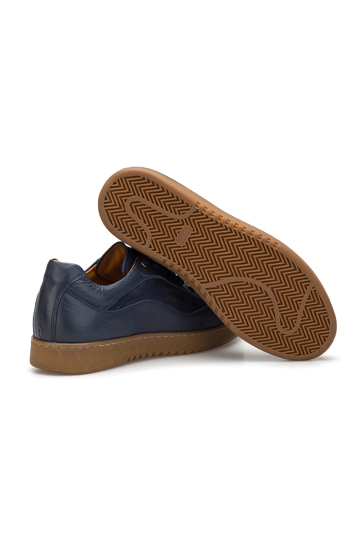 Vollständiges Bild des Herren Sneakers Soft Weich Navy-Blue auf neutralem Hintergrund