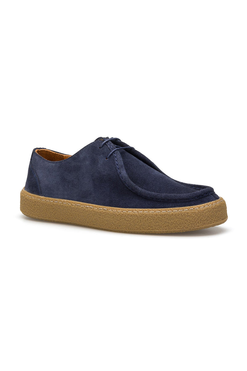 Innenansicht der Navy Blue Schuhe mit weichem Echtleder Innenmaterial
