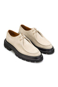Gianni and Armando Boots à lacets beige daim