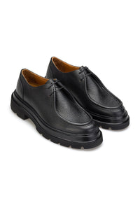 Gianni and Armando Boots à lacets en cuir souple noir