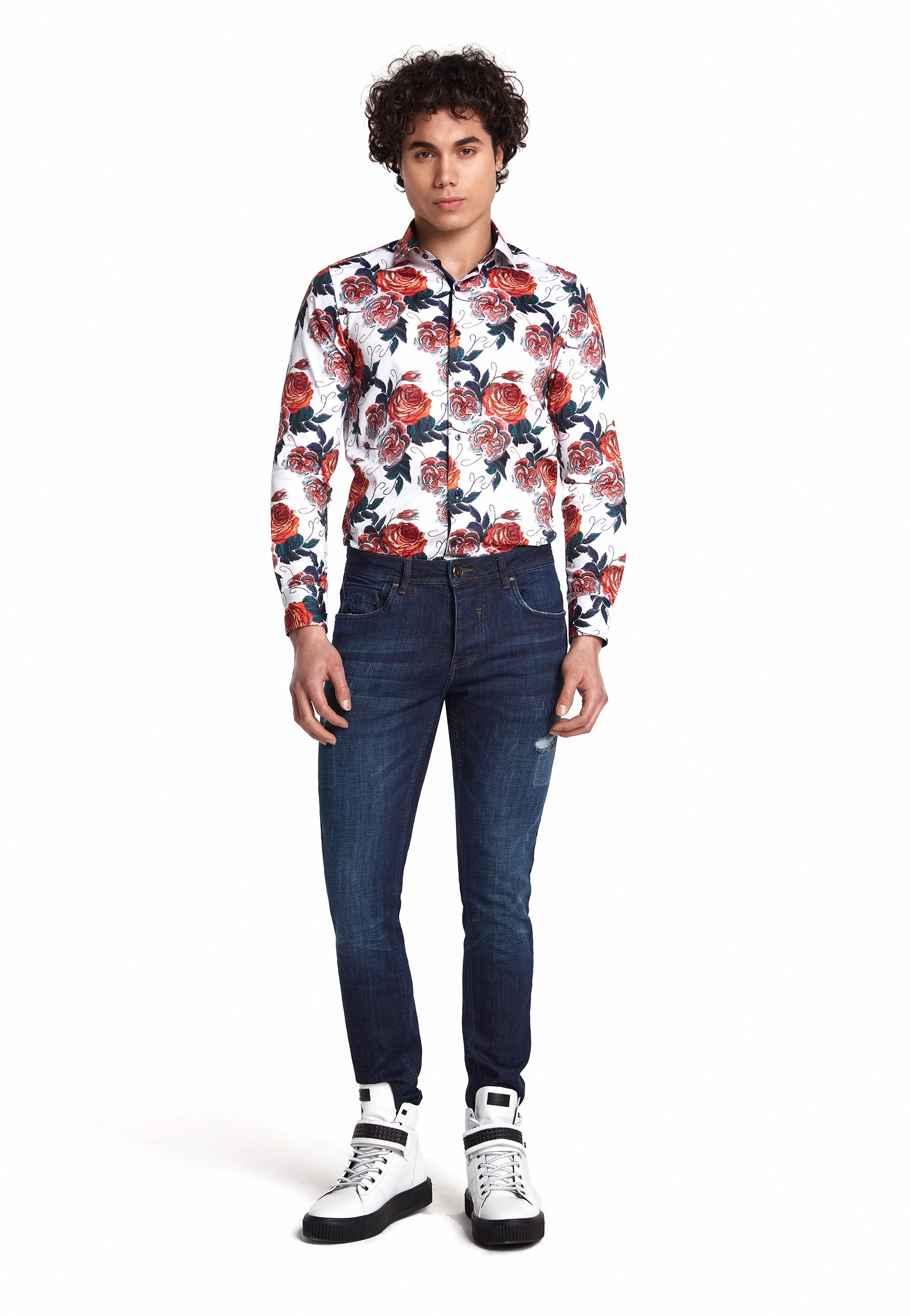 Slim-Fit Men Jeans Navy Blue