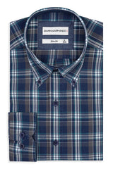 Slim Fit Original Button-Down Karohemden 100 % Baumwolle.