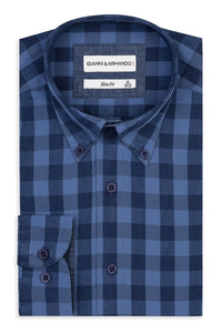 Slim Fit Original Button-Down Karohemden 100 % Baumwolle.