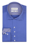 Slim Fit Original Frezeithemden in Blau unifarben 97 % Baumwolle 3% Elasthan.