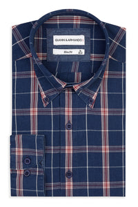 Slim Fit Original Button-Down Karohemden  100 % Baumwolle.