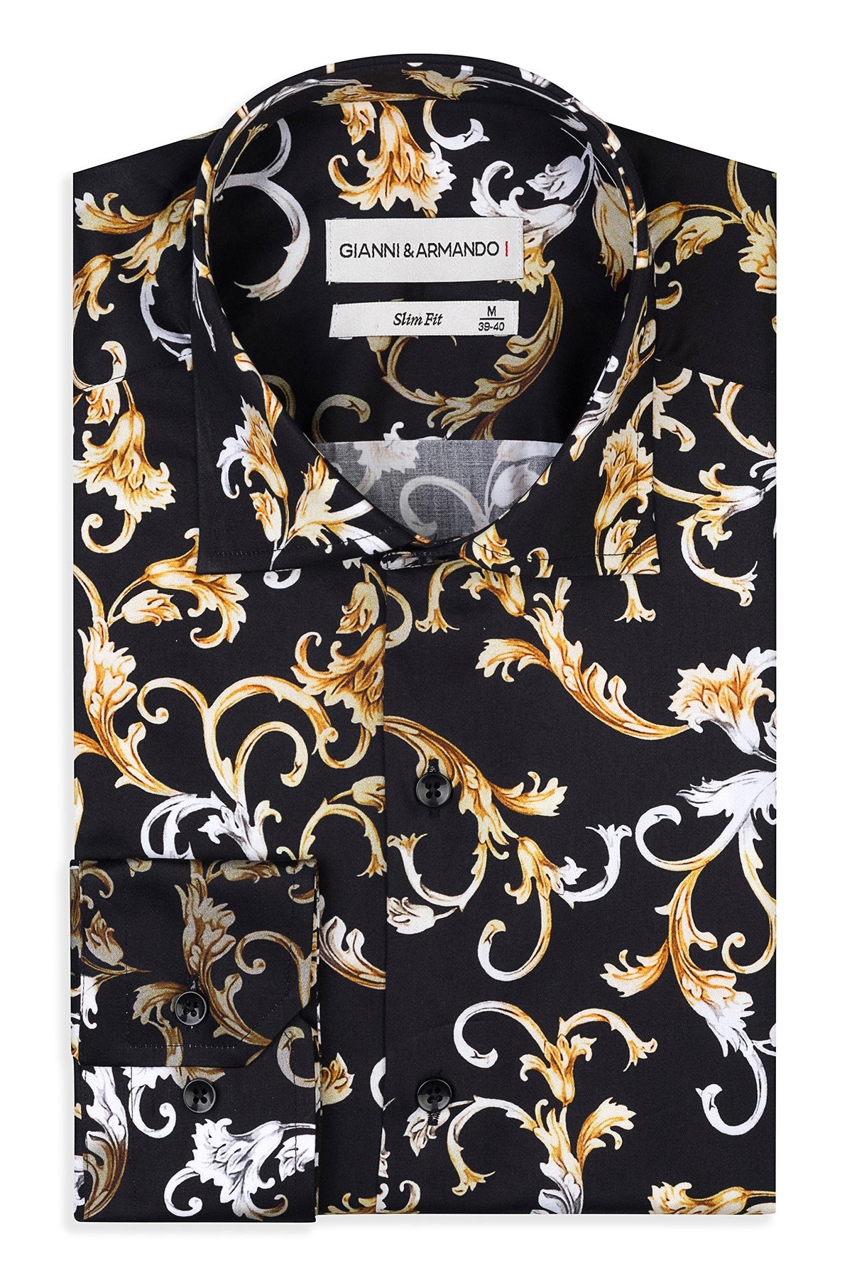 Vue de face de la chemise homme slim fit avec motif chaîne et corde au design marin