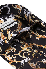 Seitliche Ansicht des Slim Fit Hemds mit markantem Ketten- & Seilmuster