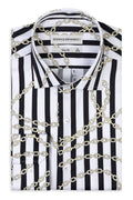 Chemise Slim Fit homme en coton satiné – À motifs
