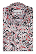 Herren Slim Fit Hemd mit mehrfarbigem Paisley-Muster