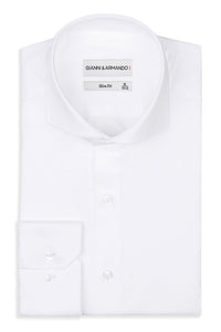 Herrenhemd aus Baumwoll-Satin – Slim Fit, Elegant & Hochwertig Italienische Kragen