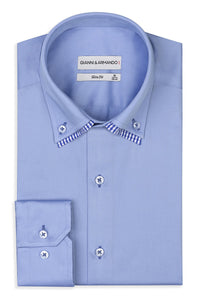 Gianni and Armando Slim Fit Hemd Hellblau mit Doppelkragen | Modern & Elegant