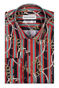 Chemise Slim Fit homme en coton satiné – À motifs