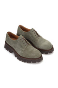 Herren Schuhe aus echtem Wildleder – Khaki Grün Casual Schuhe