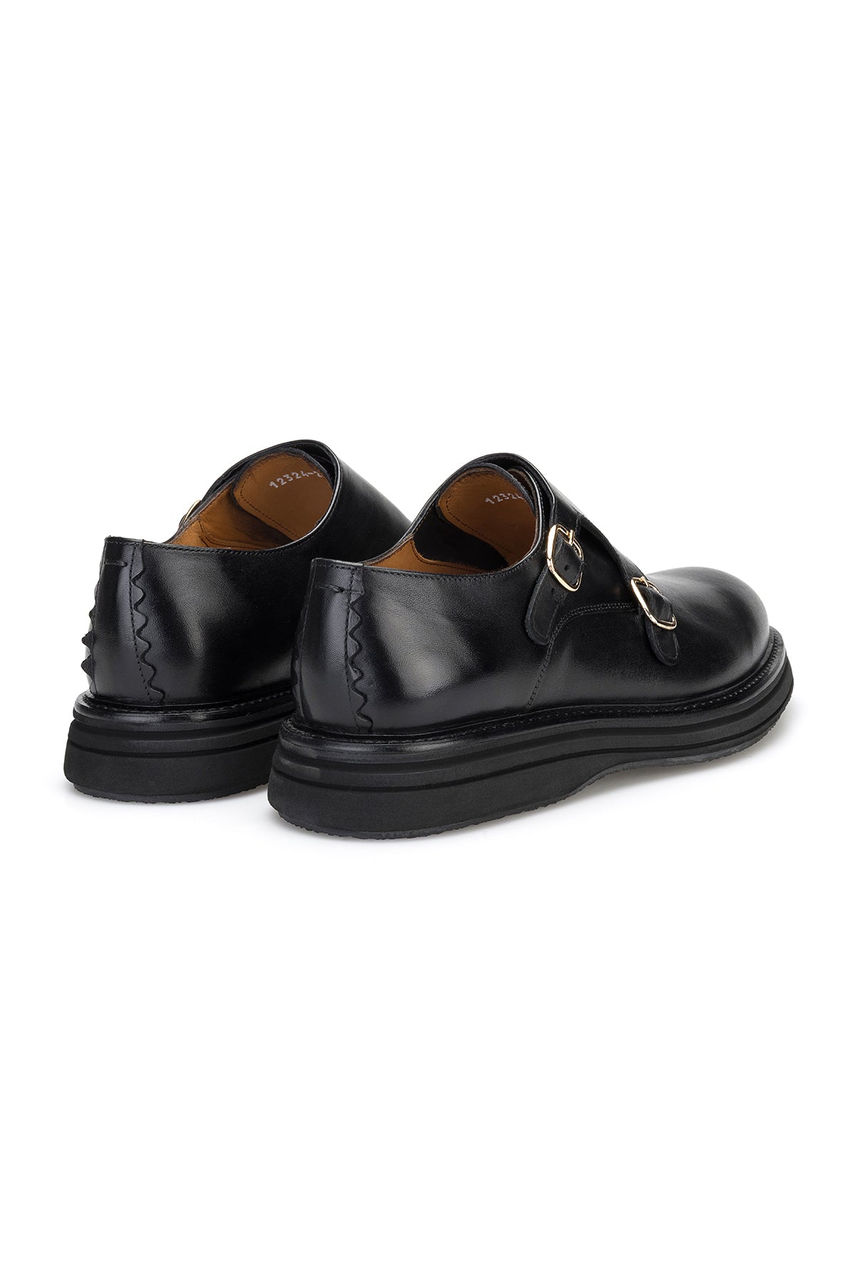 Rückansicht der Double Monk Schuhe mit markanter EVA-Sohle