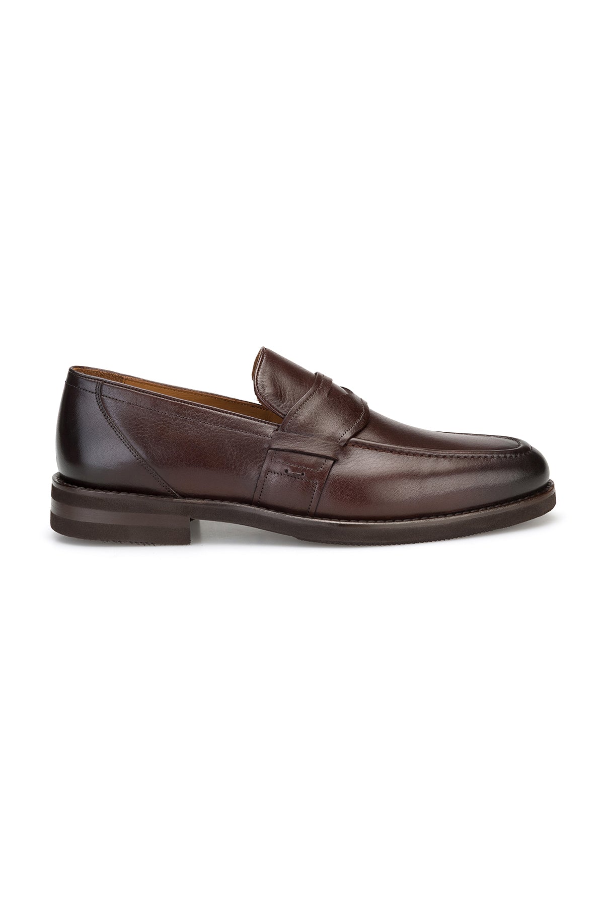 Seitliche Ansicht der eleganten Braun Business-Schuhe mit EVA-Sohle