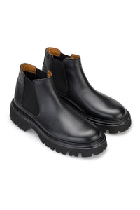Gianni and Armando Lederstiefel Flotter Leder Schwarz