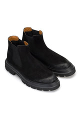 Gianni and Armando Lederstiefel Wildleder Schwarz
