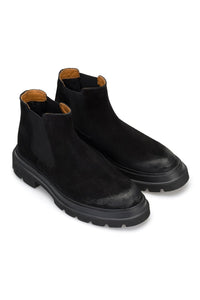 Gianni and Armando Lederstiefel Wildleder Schwarz