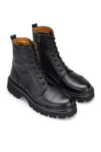 Gianni and Armando Lederstiefel Flotter Leder Schwarz